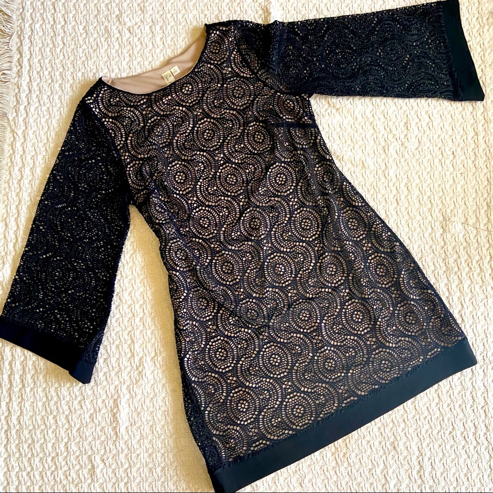 Emma & Michele Women Black Casual Dress 1X Plus